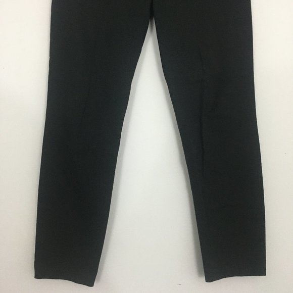 Madewell Womens 2 Black Reade Cotton Blend Flat Front Skinny Low Rise Pants - Picture 5 of 9